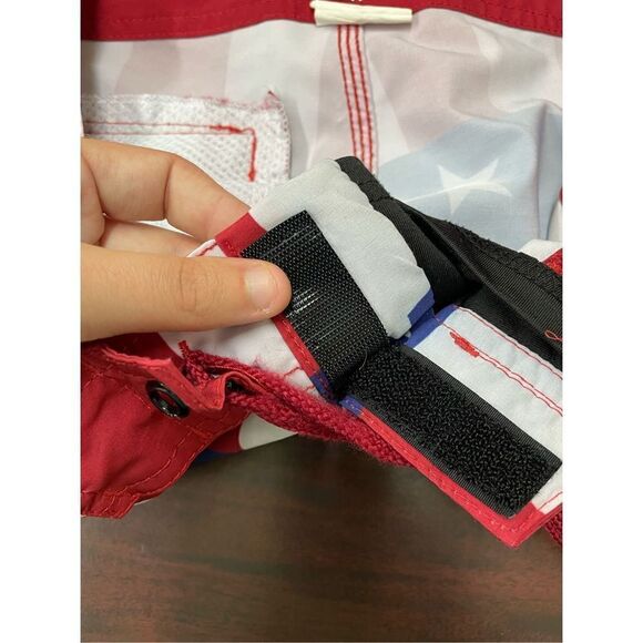 SA Company Mens Camo and American Flag Swim Trunks Size 34 - Picture 6 of 7